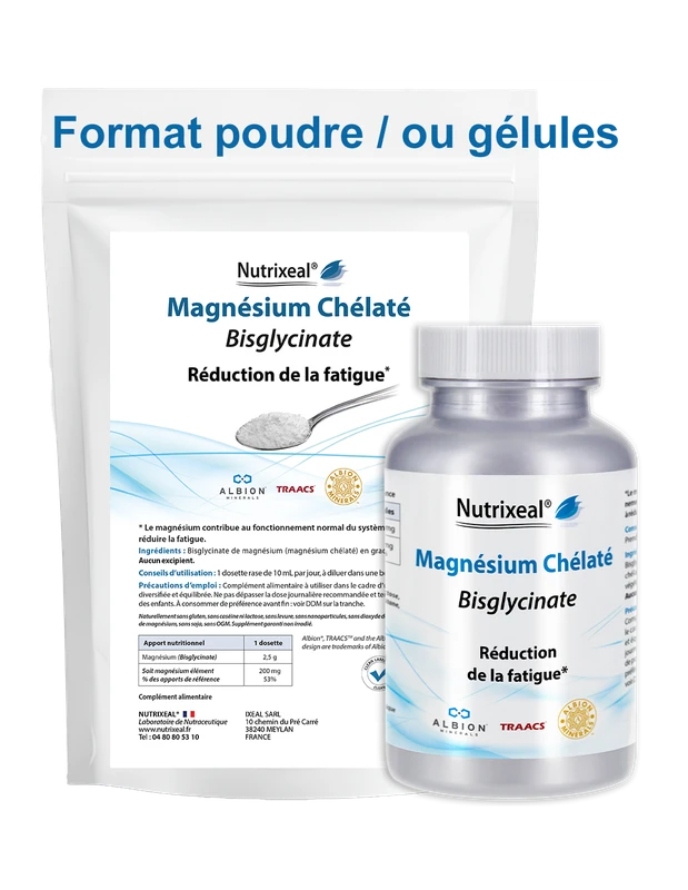 Nutrixeal Magnésium bisglycinate 100% chélaté