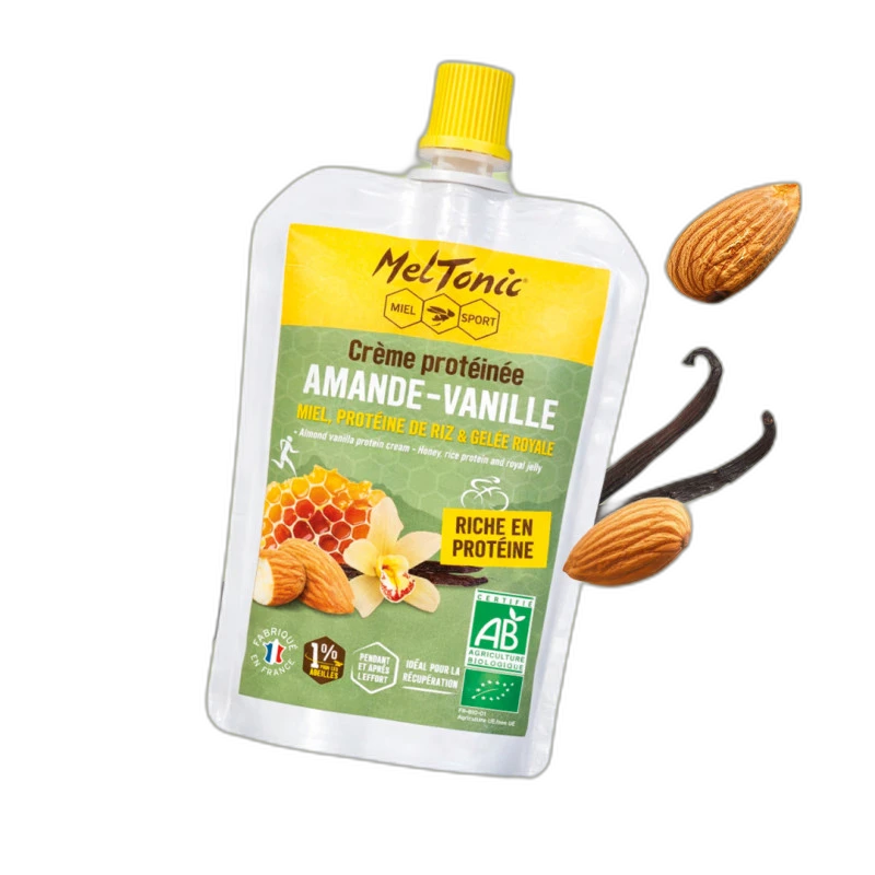 Meltonic Crème protéinée bio Amande - vanille, miel & gelée Royale