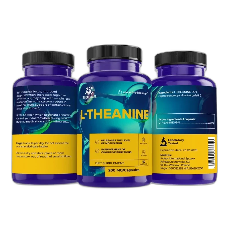 Biolab L-théanine 200 mg, 60 capsules