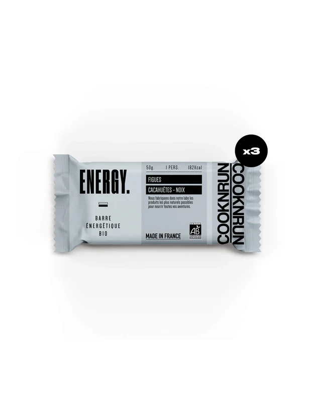 Cooknrun Barre Énergétique Figue Noix Bio