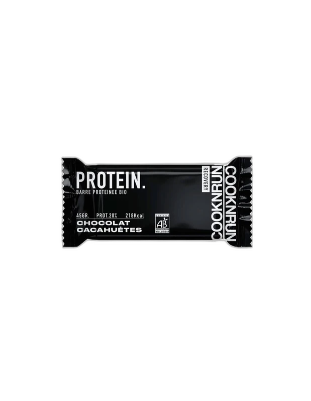 Cooknrun Barre Protéinée Chocolat Cacahuète Bio