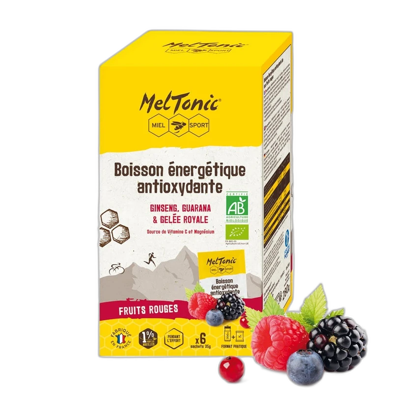 Meltonic Boisson énergétique bio Fruits rouges sachets x6