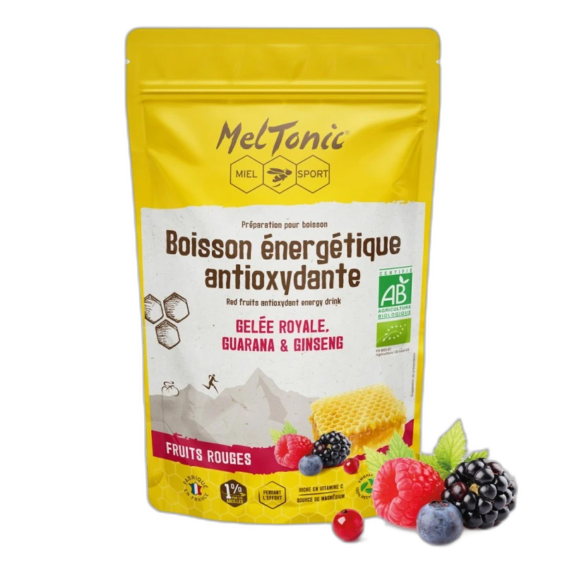Meltonic Boisson énergétique bio Fruits rouges Format éco 700g