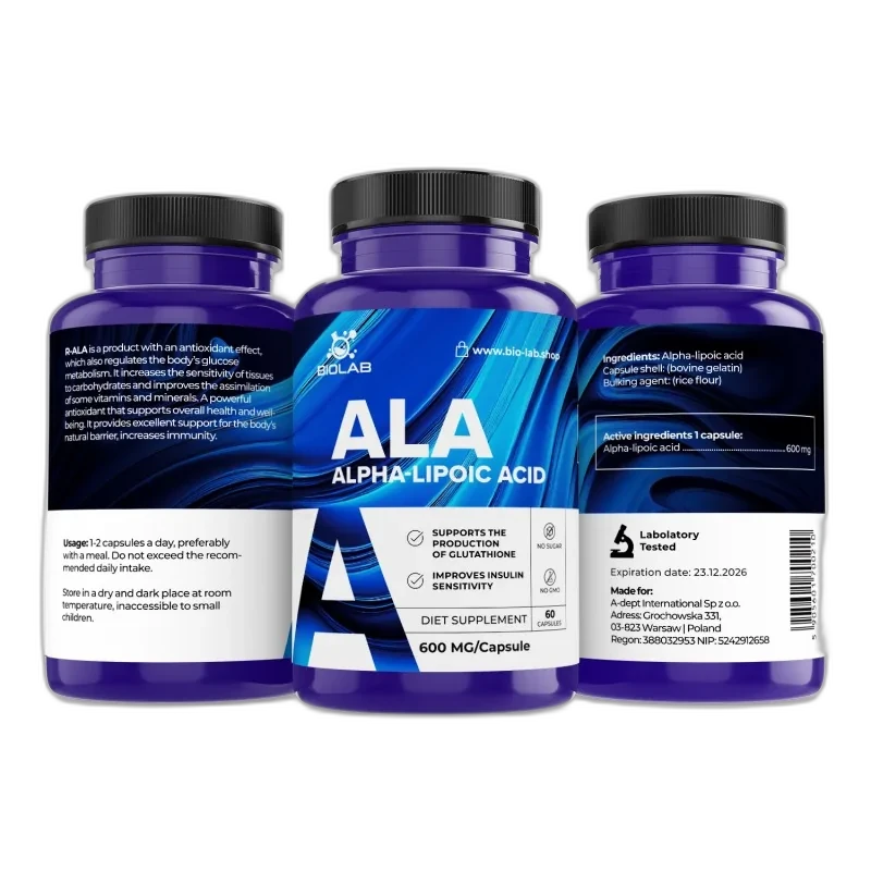 Biolab Acide alpha-lipoïque 600 mg, 60 capsules
