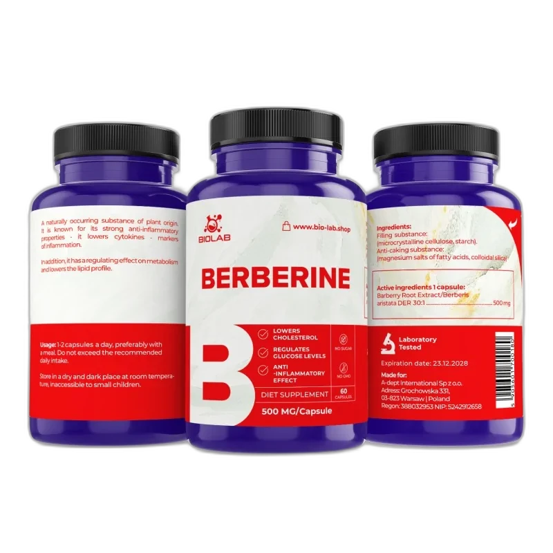 Biolab Berbérine 500 mg, 60 gélules