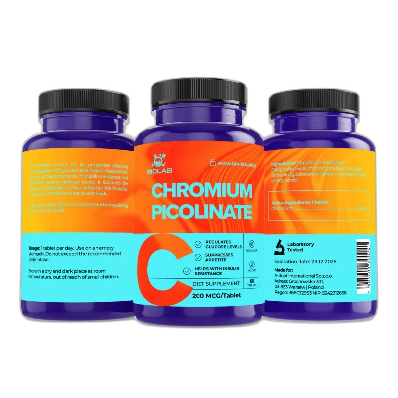 Biolab Picolinate de chrome 200 mcg, 60 comprimés