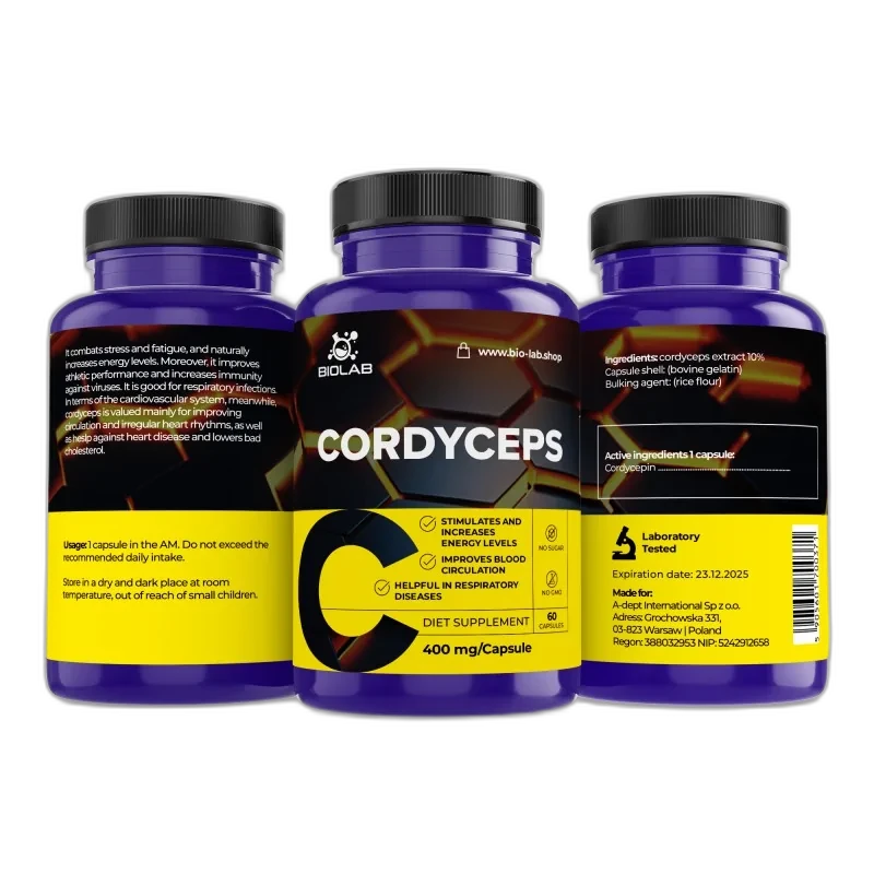 Biolab Cordyceps 400 mg, 60 capsules