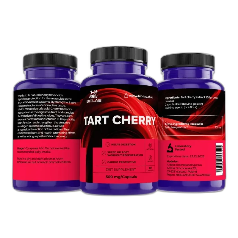 Biolab Tart cherry 500 mg, 60 capsules