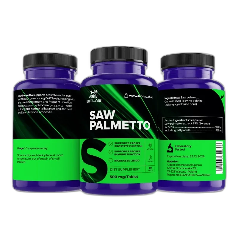 Biolab Saw palmetto 500 mg, 60 capsules
