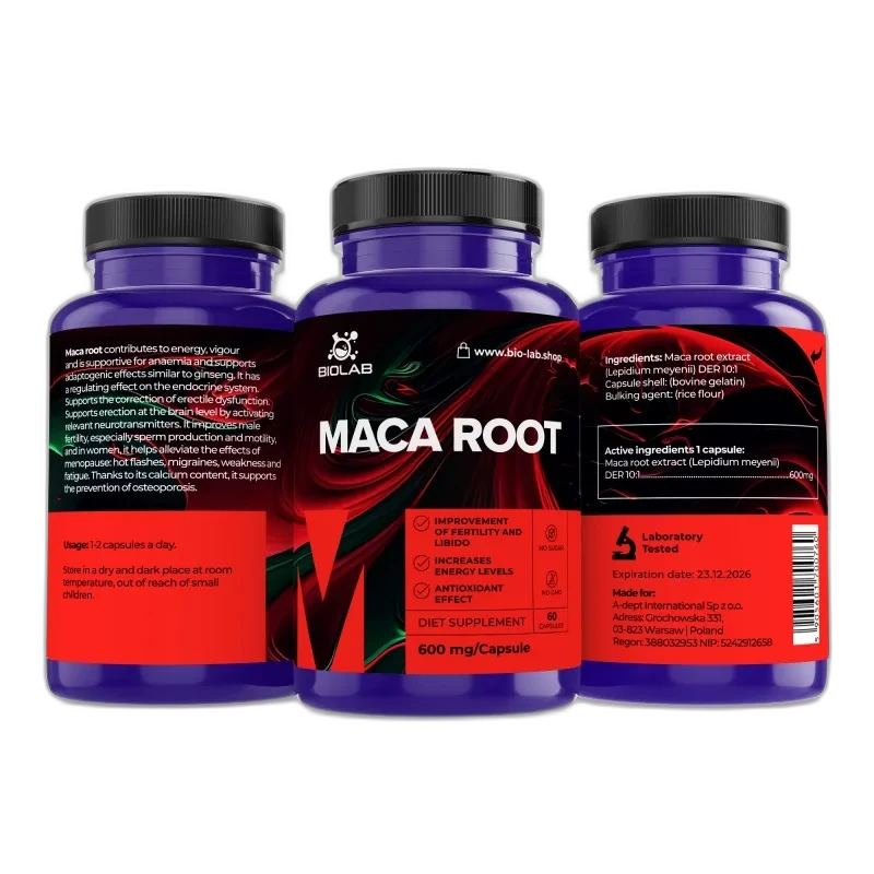 Biolab Racine de maca 600 mg, 60 capsules
