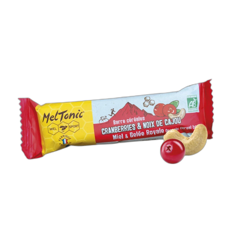 Meltonic Barre céréales bio Cranberries et noix de cajou
