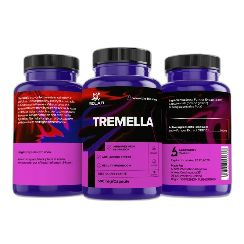 Biolab Tremella, extrait 10:1 500 mg, 60 capsules
