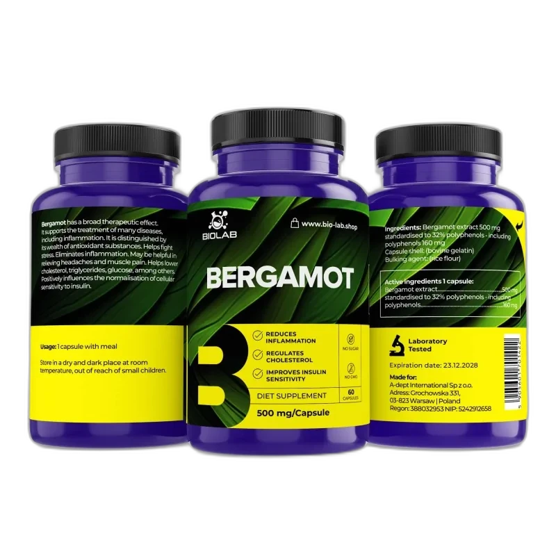 Biolab Bergamote 500 mg, 60 capsules