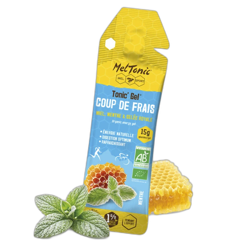 Meltonic Gel énergétique Coup de frais bio Miel menthe gelée royale