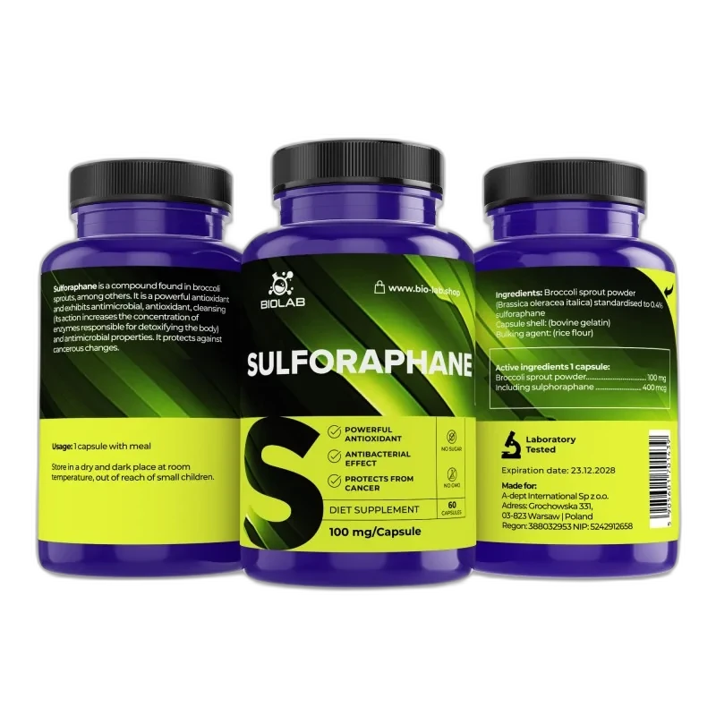 Biolab Sulforaphane standardisé min. 0.4 % 100 mg, 60 capsules