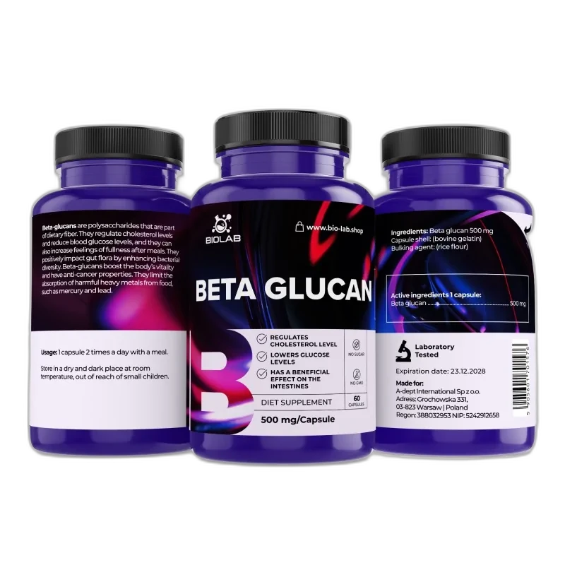 Biolab Bêta-glucan 500 mg, 60 capsules