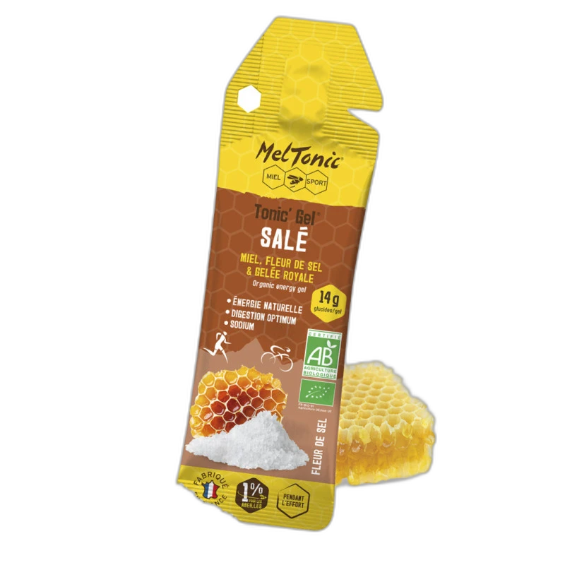 Meltonic Gel énergétique Salé bio Miel fleur de sel gelée royale