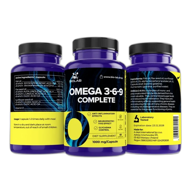 Biolab Omega 3-6-9 1000 mg, 60 capsules
