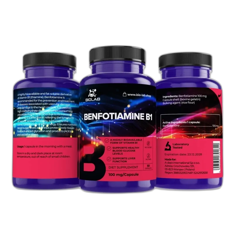 Biolab Vitamine B1 benfotiamine 100 mg, 60 capsules