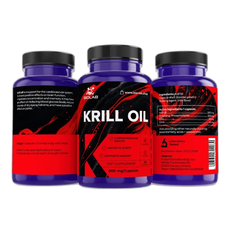 Biolab Huile de krill 500 mg, 60 capsules