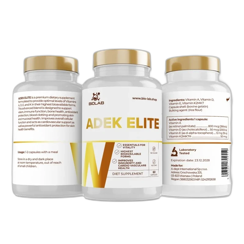 Biolab ADEK Elite complexe de vitamines, 60 capsules