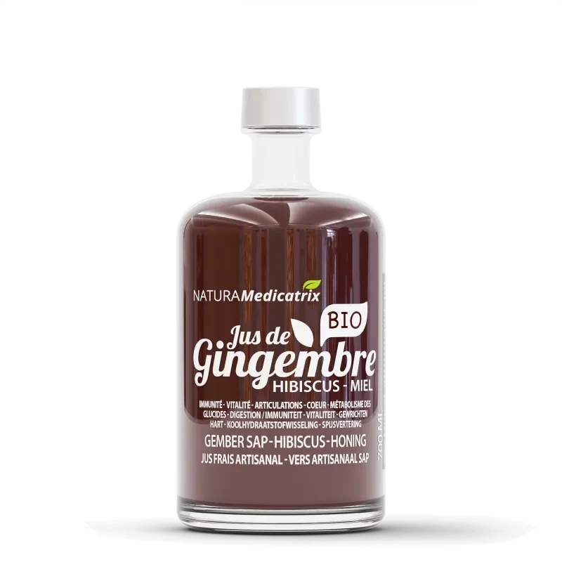 NaturaMedicatrix Jus bio de Gingembre + Hibiscus + Miel