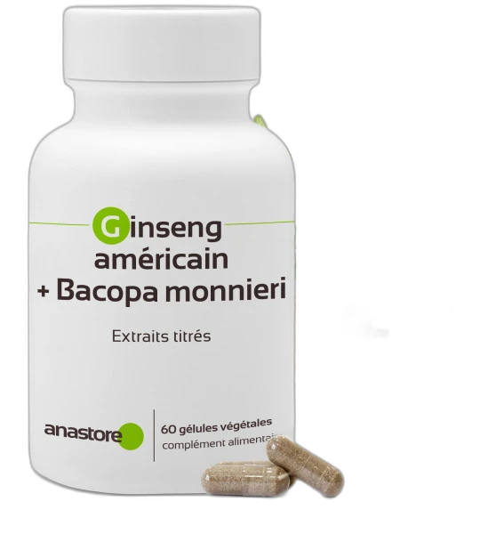 Anastore Ginseng américain + Bacopa monnieri