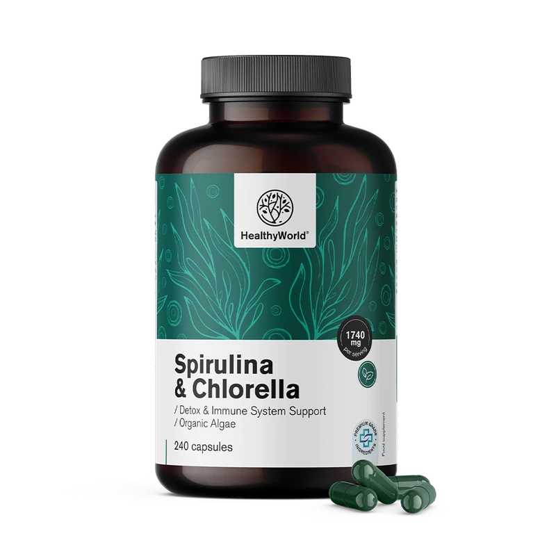 HealthyWorld Spiruline & chlorelle 1740 mg
