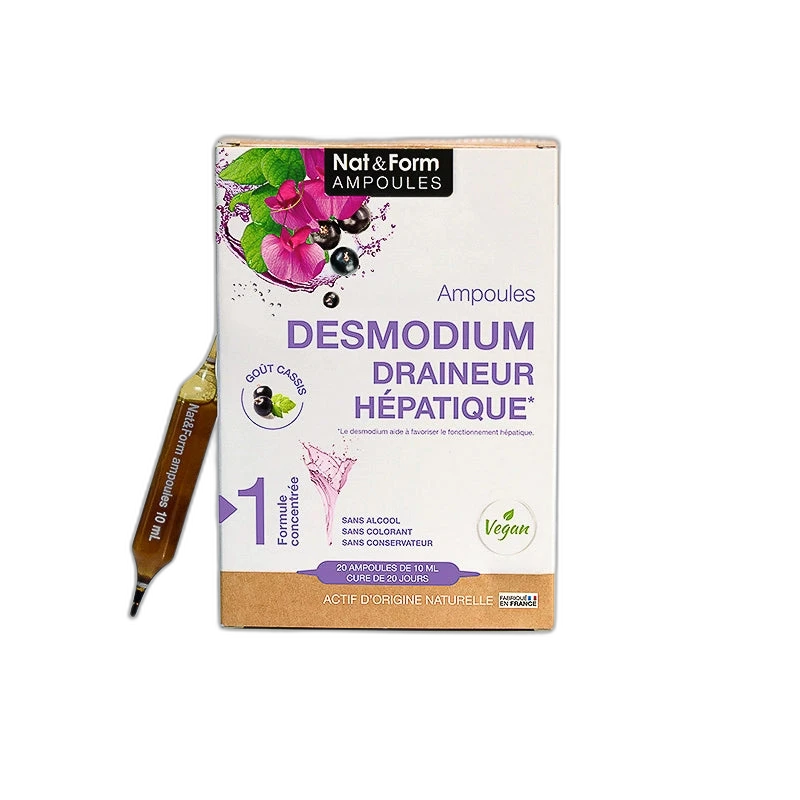 Nat&Form Ampoules Desmodium Draineur Hépatique