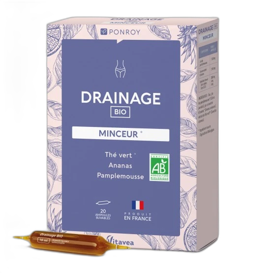 Ponroy Ampoules Drainage Minceur Bio