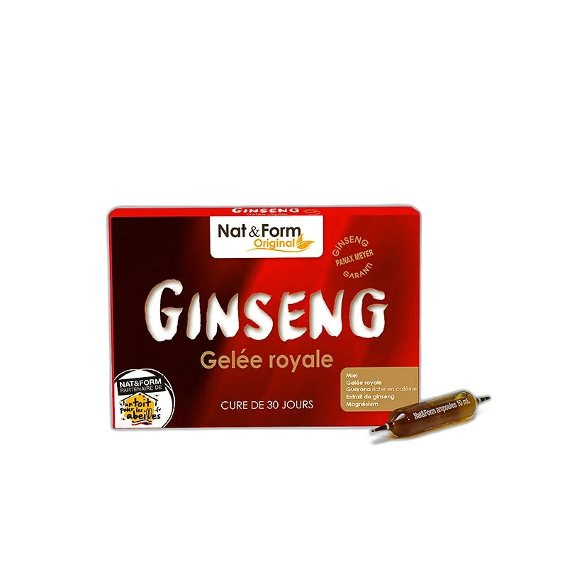 Nat&Form Ampoules Ginseng et Gelée Royale