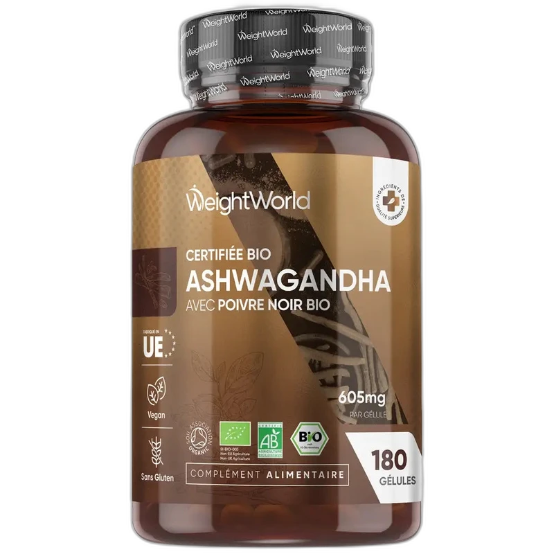 WeightWorld Ashwagandha Bio avec Poivre noir