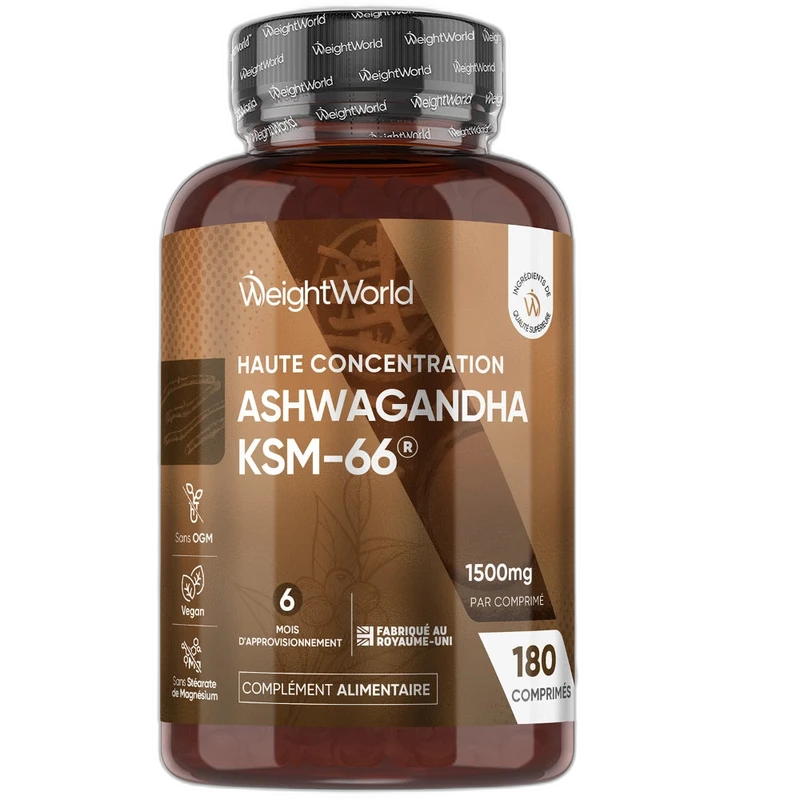 WeightWorld Ashwagandha KSM-66 en comprimés