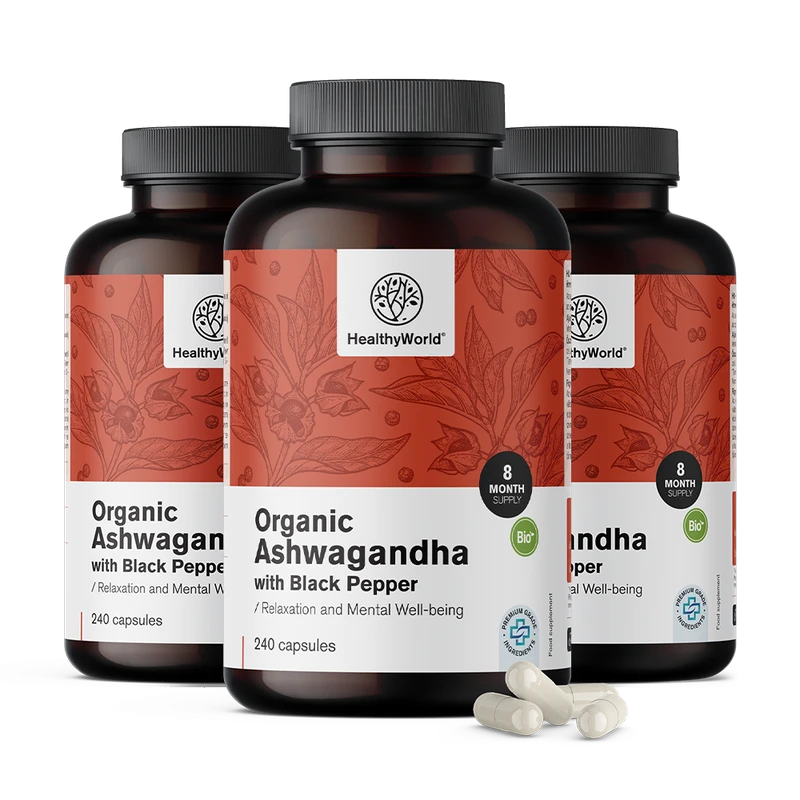 HealthyWorld BIO Ashwagandha au poivre noir