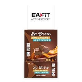 EAFit Barre Protéinée Collagène Caramel – Lot de 24