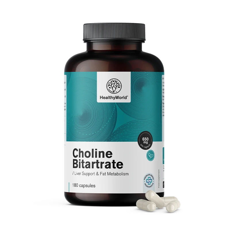 HealthyWorld Bitartrate de choline 650 mg
