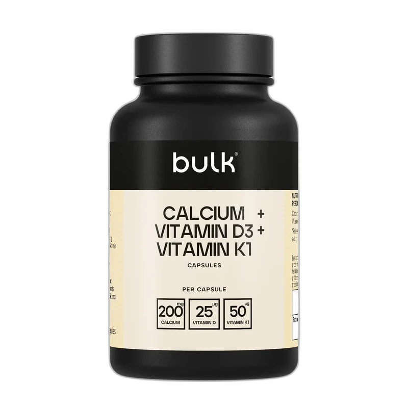 Bulk Calcium, Vitamine D3 + K1, capsules 1 000 mg