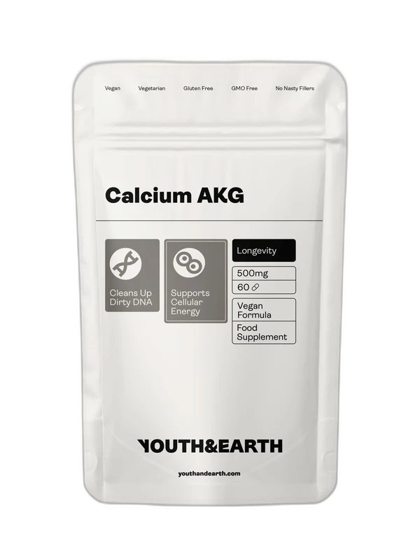 Youth & Earth Alpha-cétoglutarate de calcium (AKG) 500mg