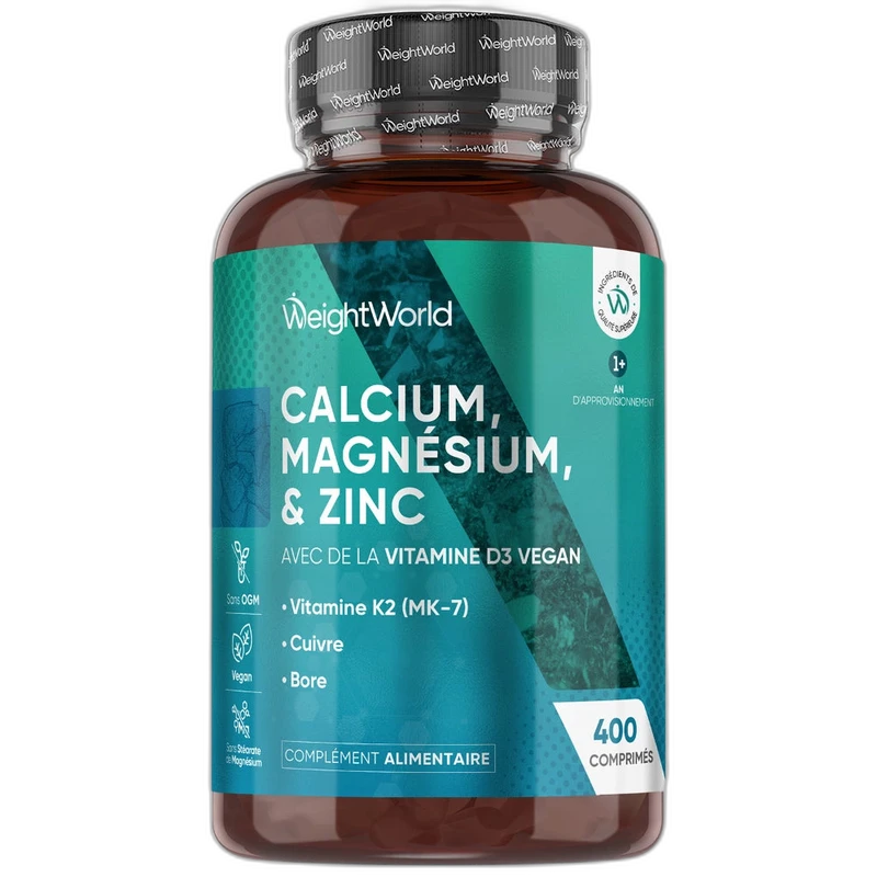 WeightWorld Calcium, Magnésium, Zinc + Vitamine D3