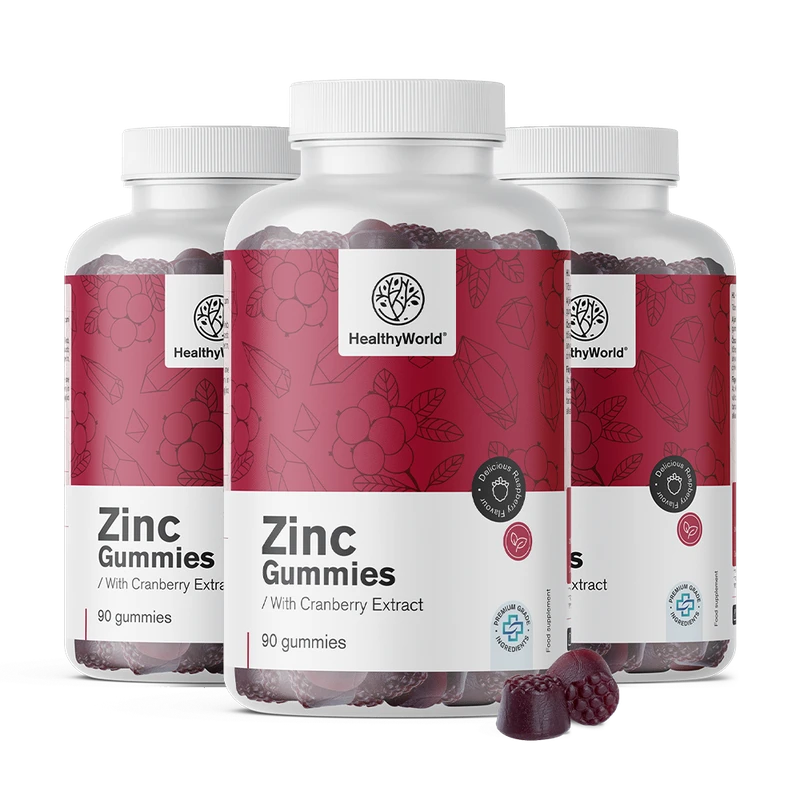 HealthyWorld Zinc + extrait de canneberge - gummies