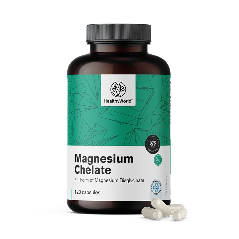 HealthyWorld Chélate de magnésium 375 mg (bisglycinate)