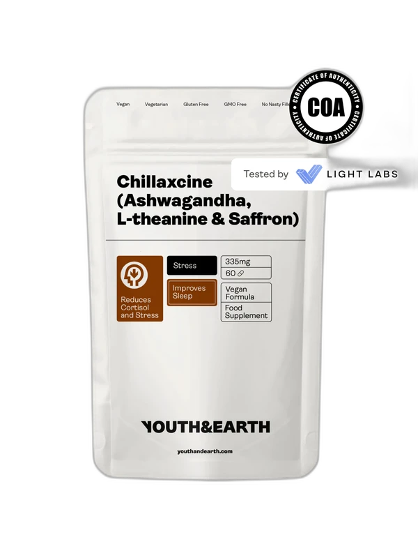 Youth & Earth Chillaxcine (Ashwagandha, L-théanine, safran)