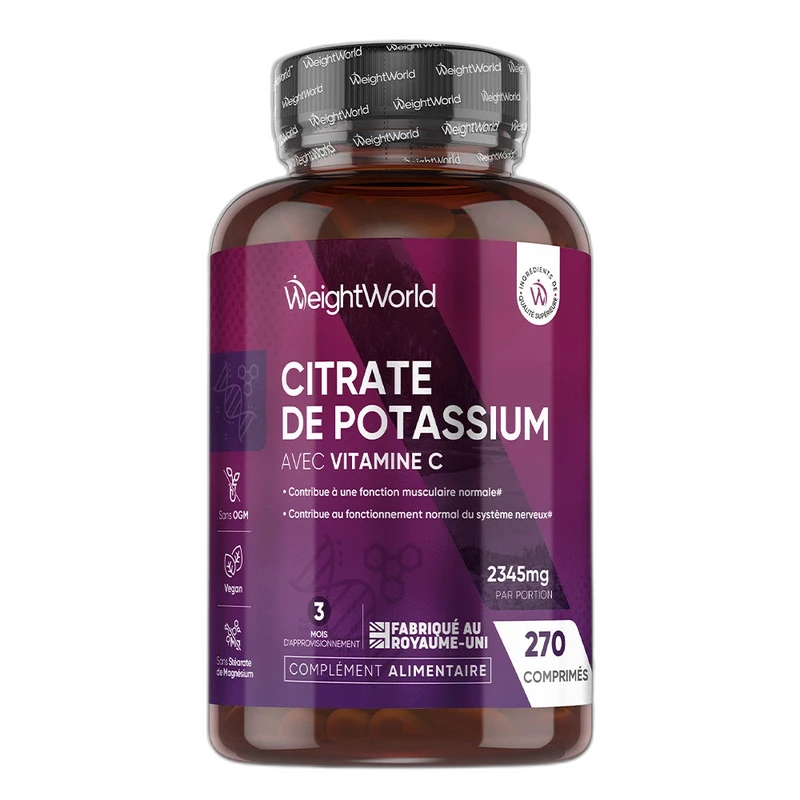 WeightWorld Citrate de Potassium avec Vitamine C