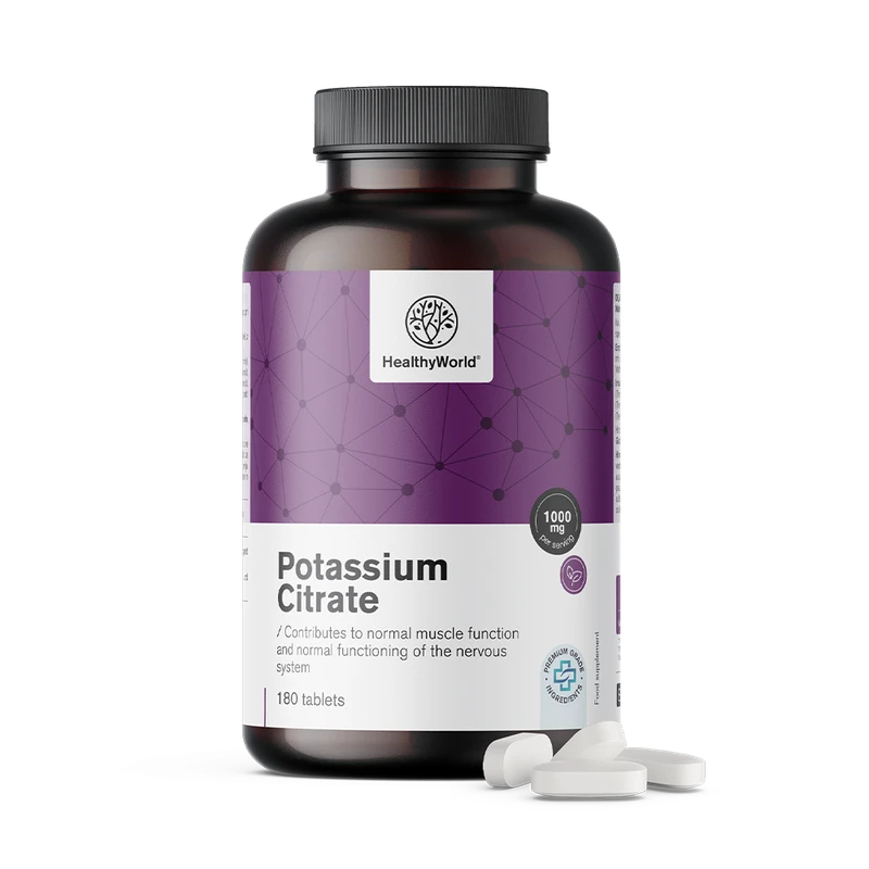 HealthyWorld Citrate de potassium 1000 mg