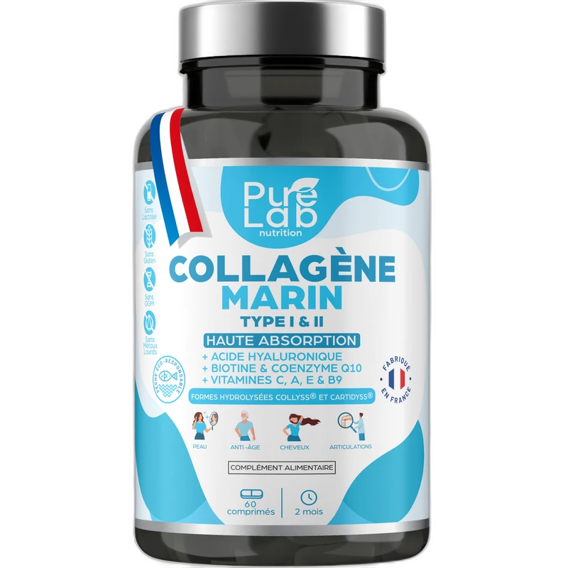 Pure Lab Nutrition Collagène Marin Type 1 et 2