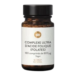 Sunday Natural Acide folique (folate) Complexe Ultra