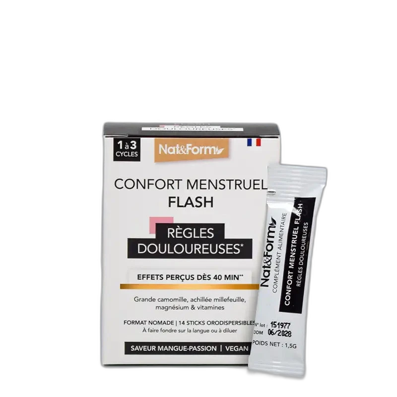 Nat&Form Confort Menstruel Flash en sticks