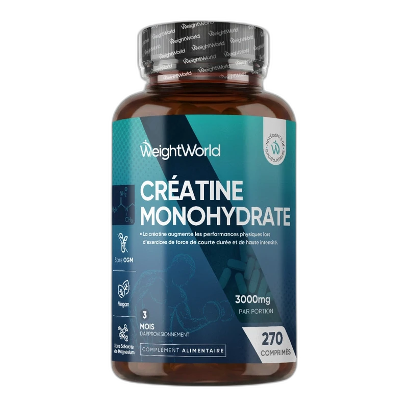 WeightWorld Créatine Monohydrate en comprimés