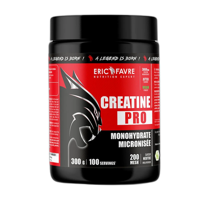 Eric Favre Pure Creatine 200 mesh - Créatine Pro 300 G saveur Naturel