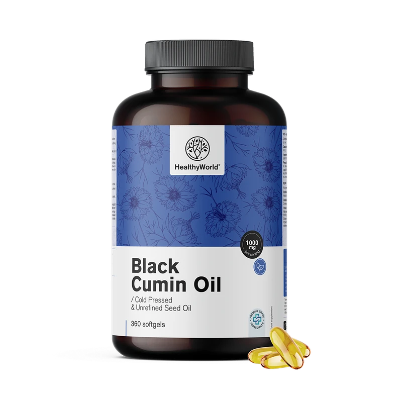 HealthyWorld Huile de cumin noir 1000 mg